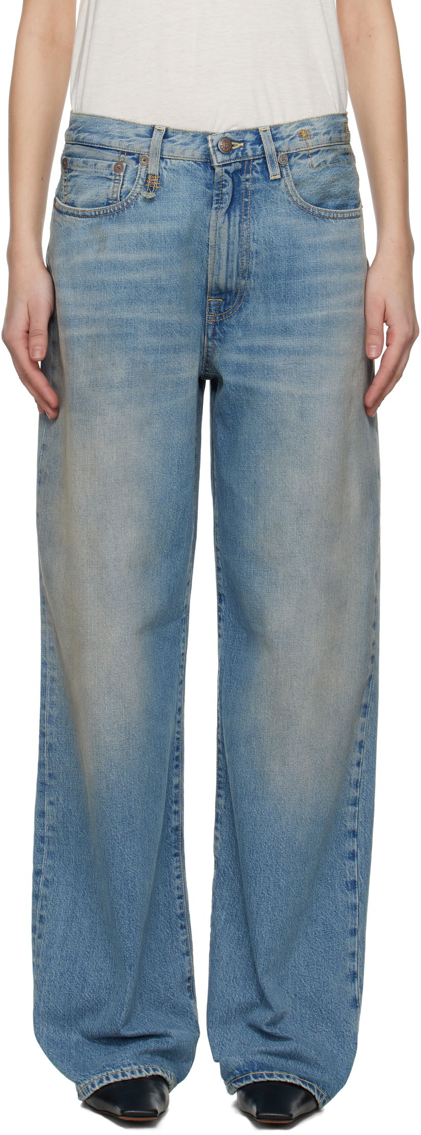 Kavbojke R13 R13 D'Arcy Loose Jeans Modra | R13WD038-D306A