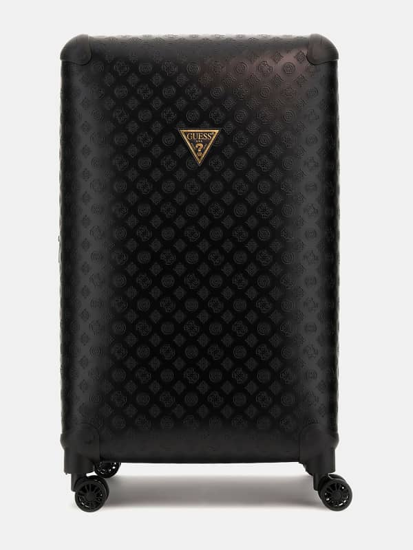 Kovček GUESS Wilder 4G Peony Logo Trolley Črna | TWD74529880