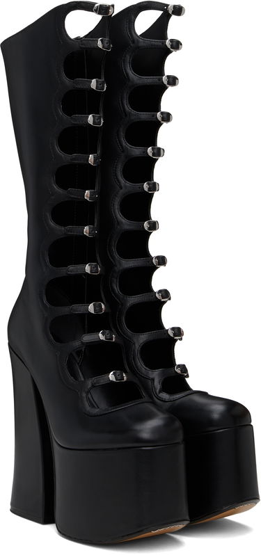 Oblačila Marc Jacobs Marc Jacobs 'The Kiki' Platform Knee-High Boots Črna | 3F3FBO001F02, 3