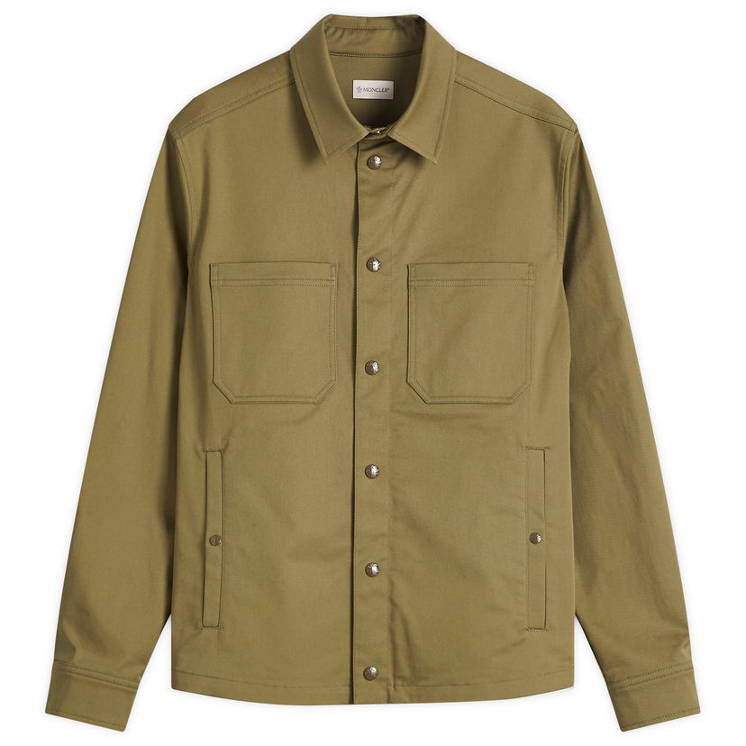 Srajce Moncler Moncler Gabardine Cotton Shirt Zelena | 2F000-22-57448-81M