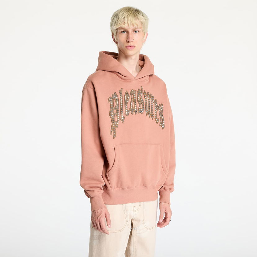 Pulover Pleasures Twitch Studded Hoodie Clay Oranžna | P24F043 CLAY