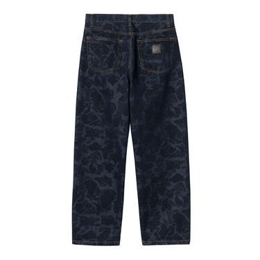 Kavbojke Carhartt WIP Relaxed Fit Printed Cotton Canvas Pants Modra | I033755_3, 5