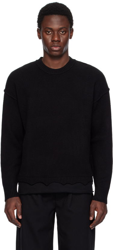 Pleteni pulover izzue Izzue Layered Sweater Črna | IZXKNN4123W4NCCX, 0