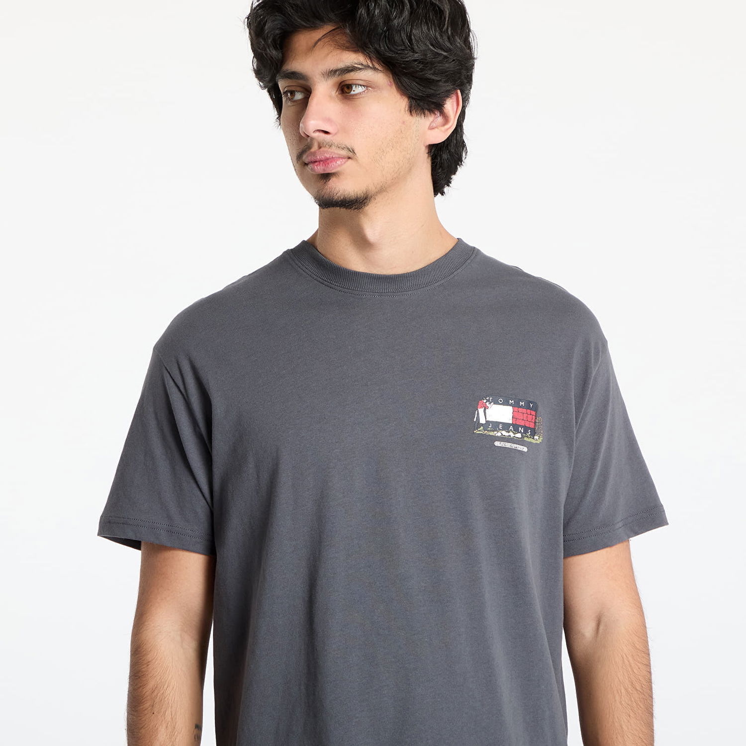 Majica Tommy Hilfiger Tommy Jeans Relaxed Novelty 1 Graphic Tee Siva | DM0DM20351 PT2, 1