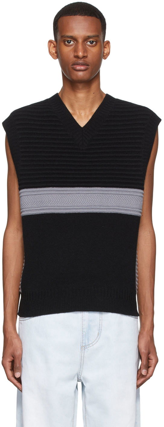 Pleteni pulover Eytys Sleeveless Ribbed Knit Vest Črna | A048002