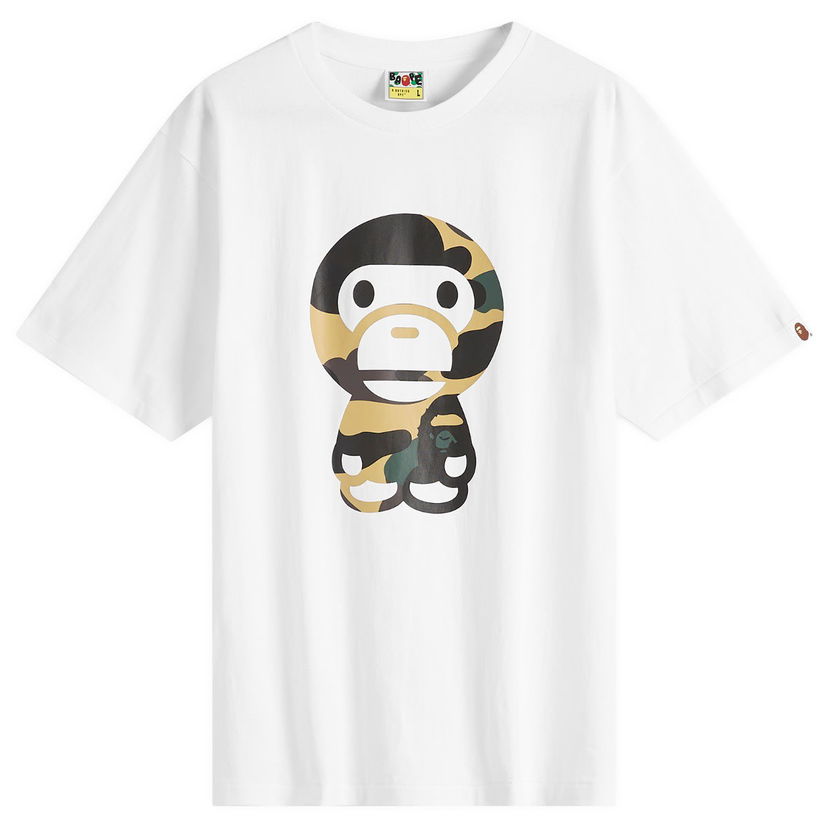 Majica BAPE A Bathing Ape Giant 1St Camo Big Baby Milo Graphic T-Shirt, Size Large Bela | 002TEL301006M-WYL