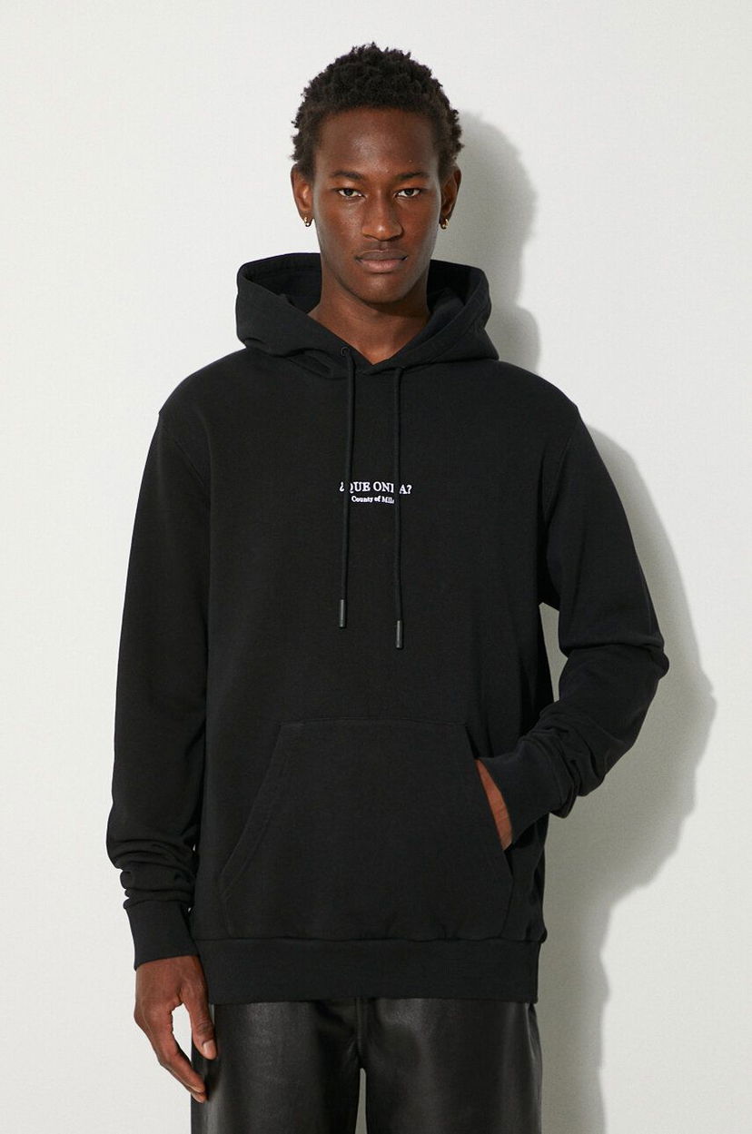Pulover Marcelo Burlon Regular Hoodie Črna | CMBB007F24FLE0061001