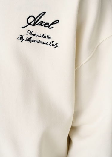 Pulover AXEL ARIGATO Cream Relaxed-Fit Sweatshirt Bela | A3000001, 6
