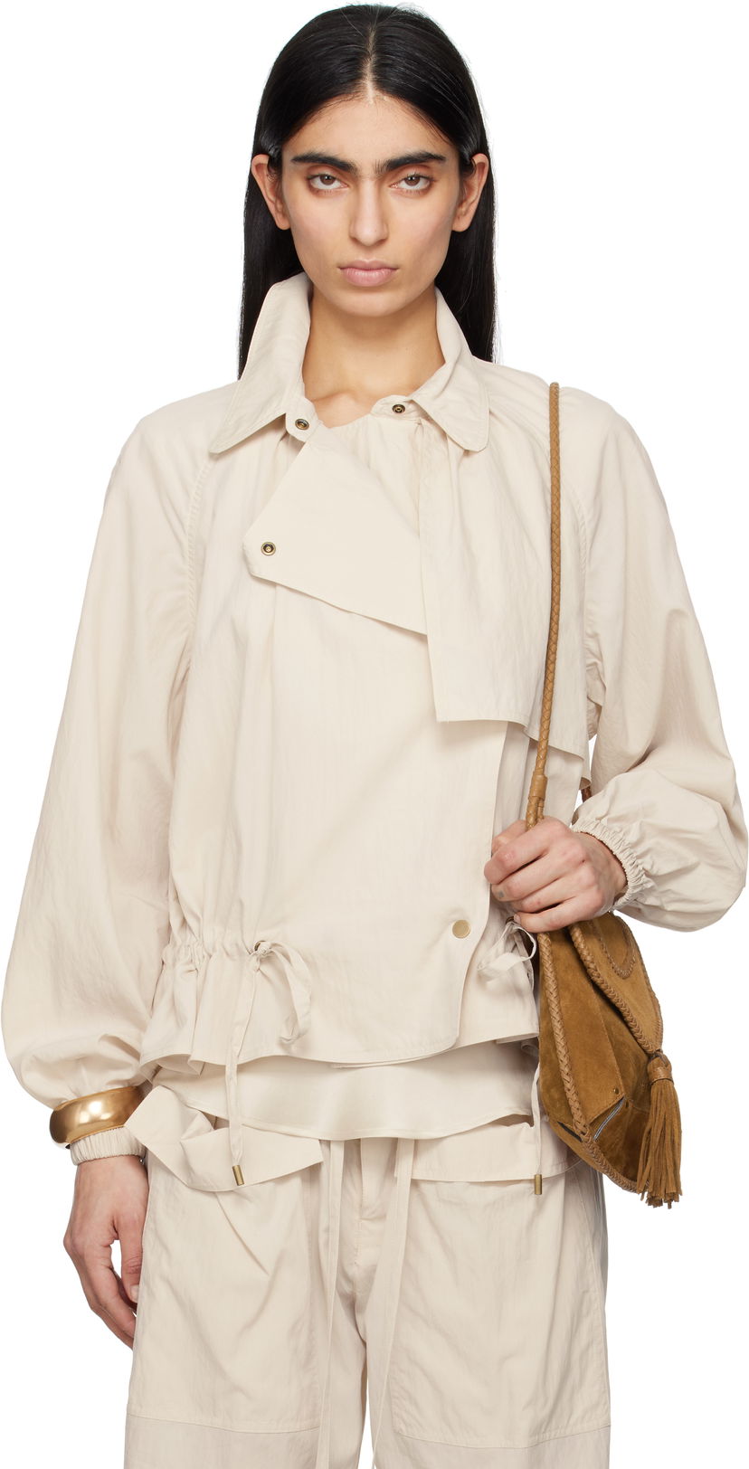 Vetrovka ISABEL MARANT Isabel Marant Gwenola  Jacket Bež | VE0514FA-C2G01I