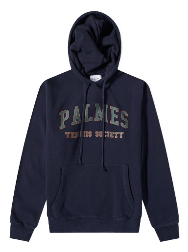 Pulover Palmes Mats Collegate Hoodie Mornarica | 00300023-NVY