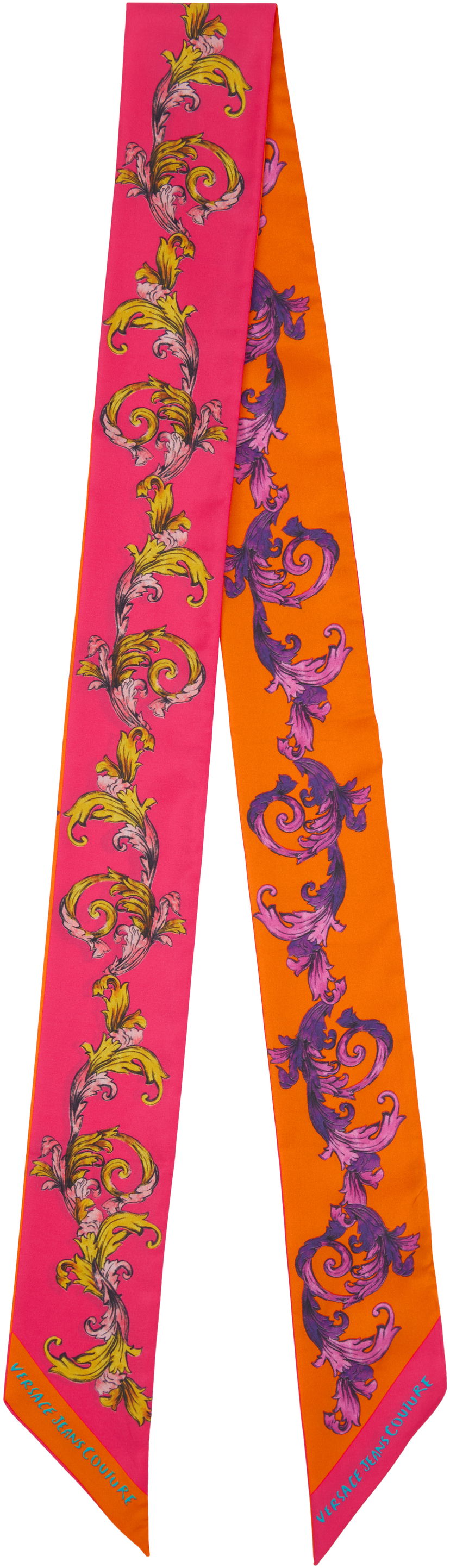Šala Versace Versace Jeans Couture Barocco Skinny Silk Scarf Večbarvna | E78HA7H07_EZG356