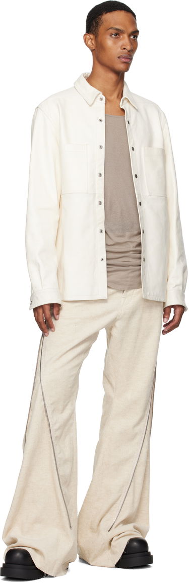 Jakna Rick Owens Rick Owens Concordians Leather Overshirt Bela | RU02E1744 LBH, 3