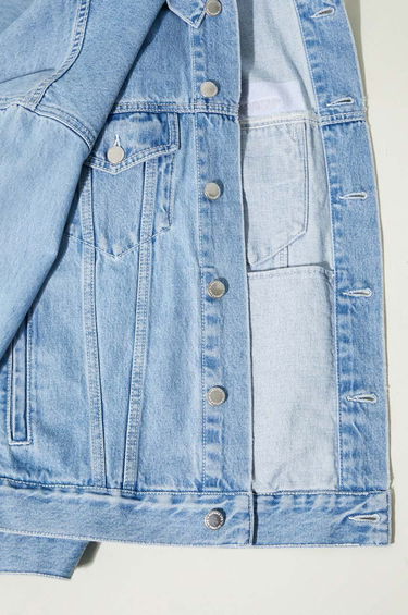 Jakna BAPE A Bathing Ape Metal Logo Pin Oversize Denim Jacket Modra | 1J80140056, 6