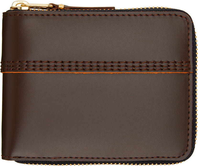 Denarnica Comme des Garçons COMME des GARÇONS Triple Stitch Zip Wallet Rjava | SA7100TS