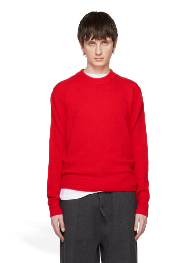 Pleteni pulover AMI SSENSE x Sweater Rdeča | HKS017.KN0001