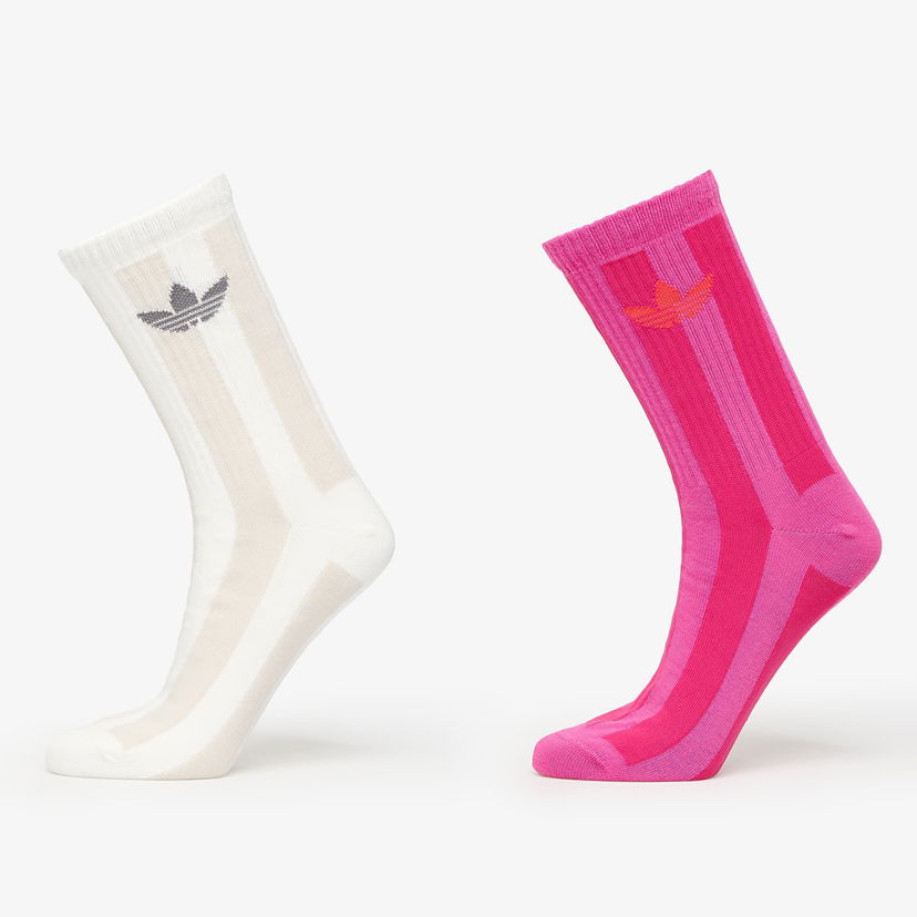 Nogavice adidas Originals Adidas Striped Crew Socks 2-Pack Bela | JW2987