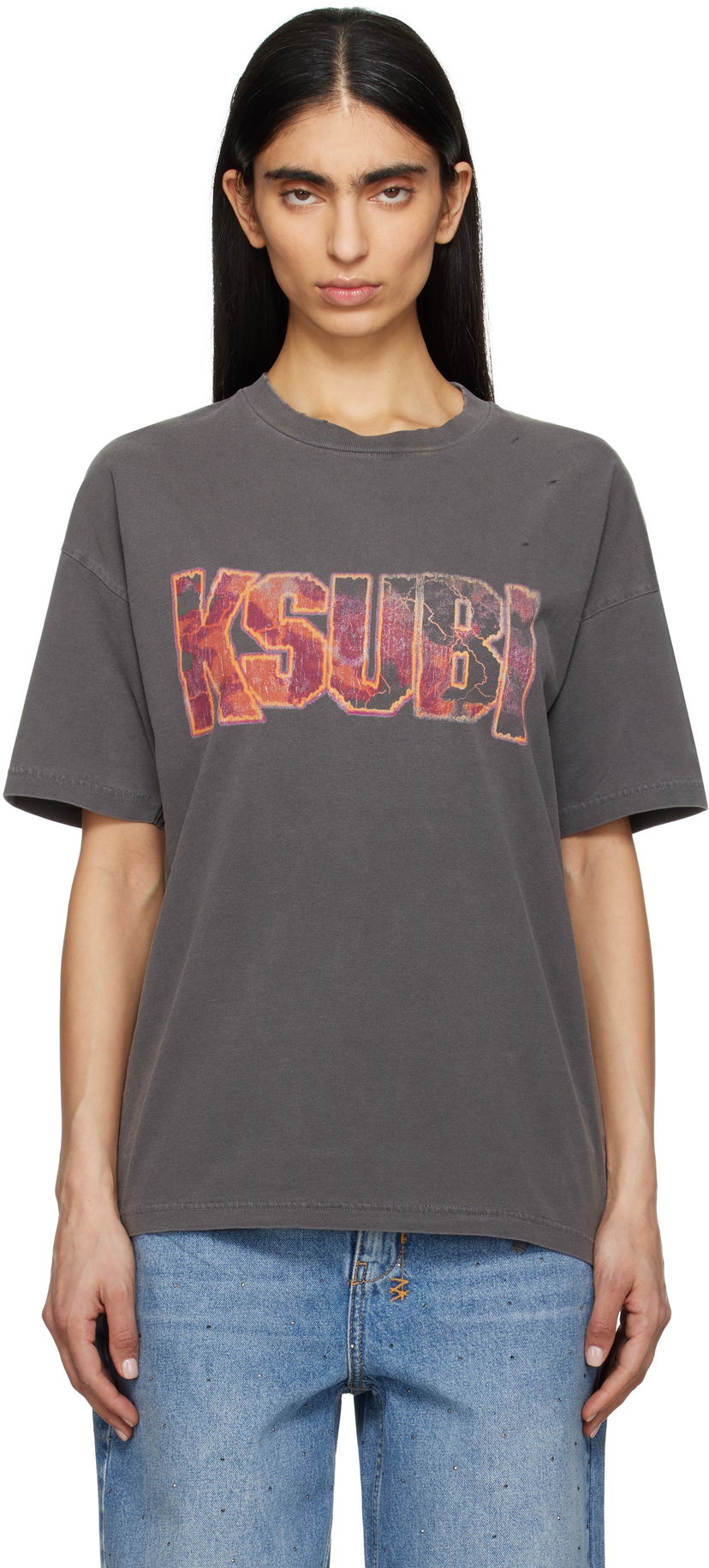 Majica Ksubi Ksubi Kickstart Oh G Short Sleeve T-Shirt Siva | WSP25TE003