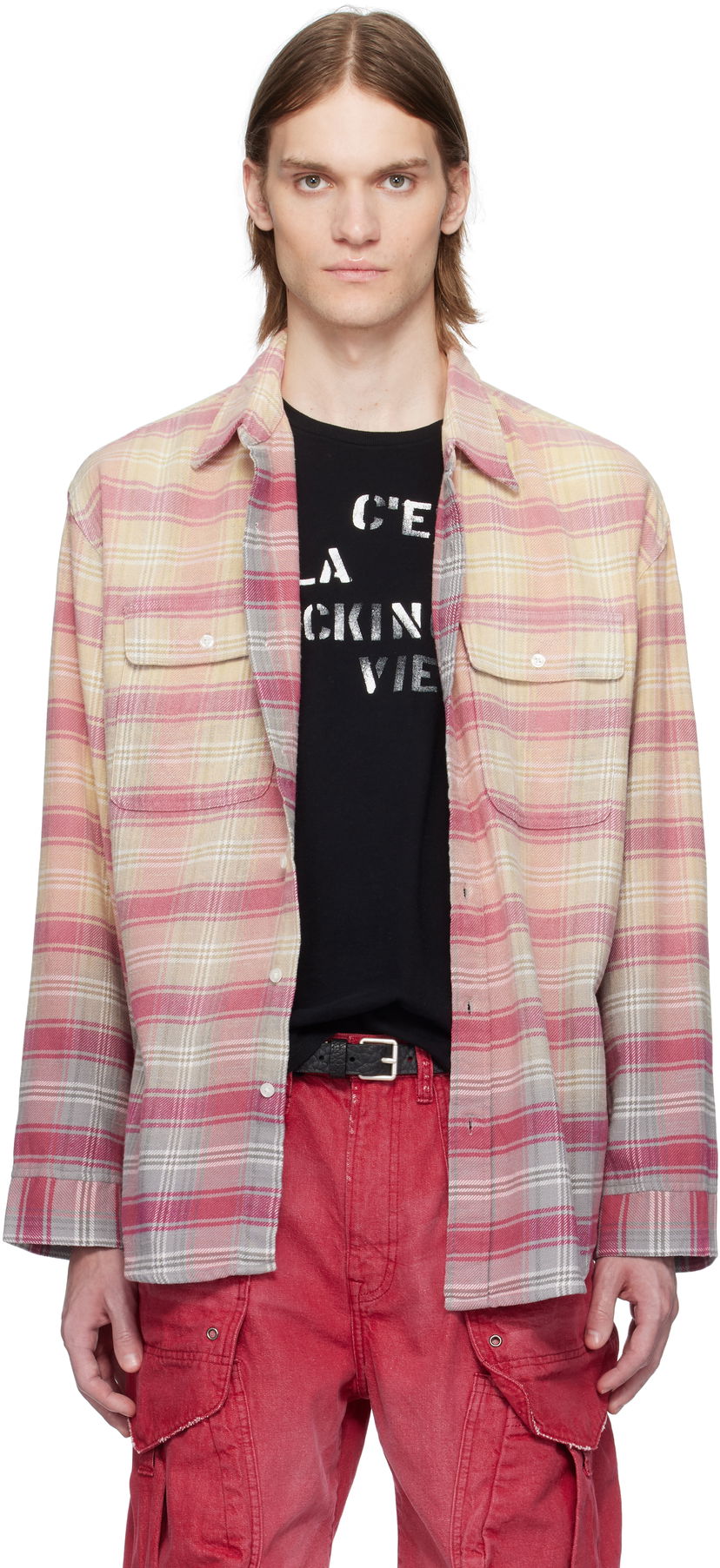 Srajce R13 R13 Relaxed Plaid Work Shirt Večbarvna | R13MR266-R506B