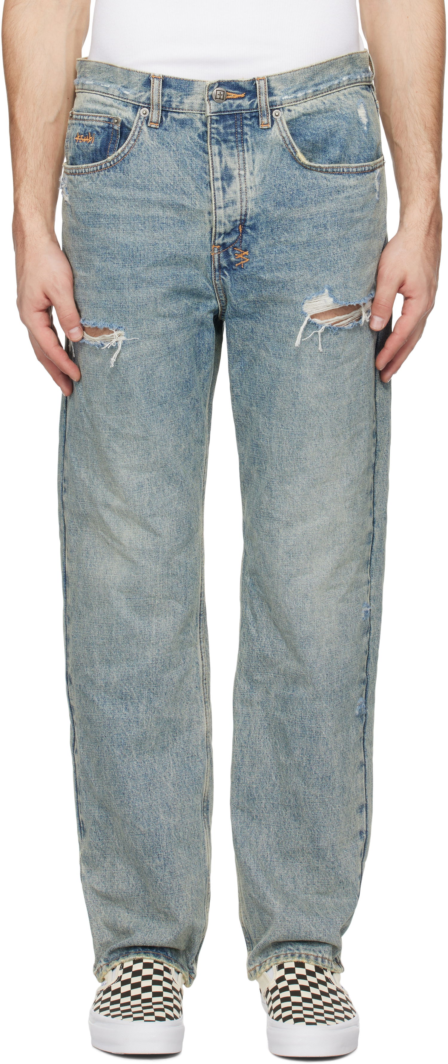 Kavbojke Ksubi Ksubi Anti K Stage Dive Trashed Jeans Modra | MPS25DJ030, 0