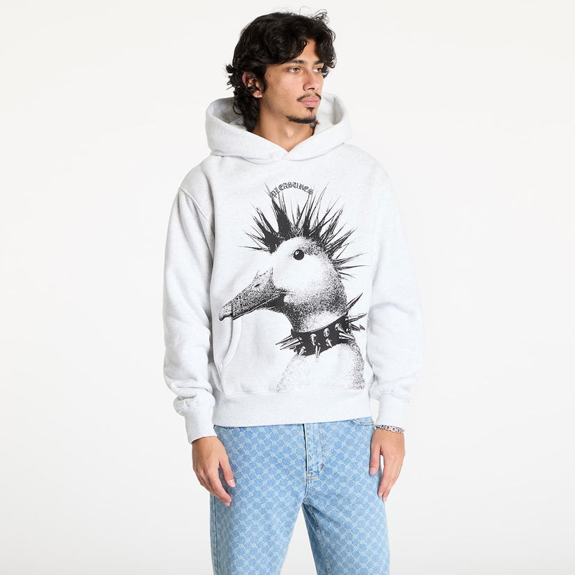 Pulover Pleasures Punk Duck Print Hoodie Siva | P24W021 GREY