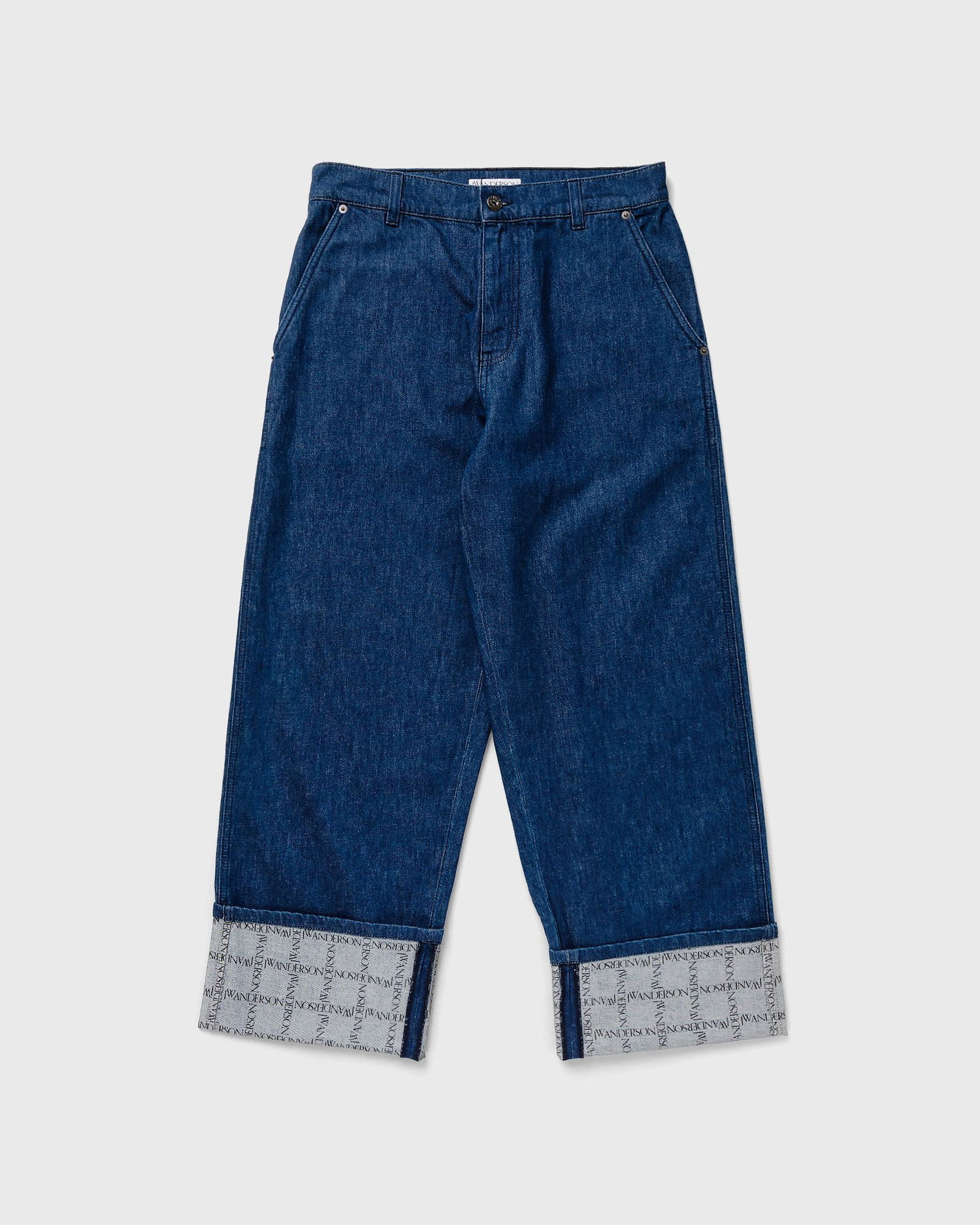 Kavbojke JW Anderson LOGO GRID TURN UP WORKWEAR JEANS Mornarica | DT0078-PG1336-870, 0