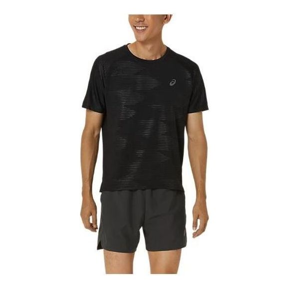 Majica Asics Embossed Graphic Short Sleeve Running Top Črna | 2011D012-001