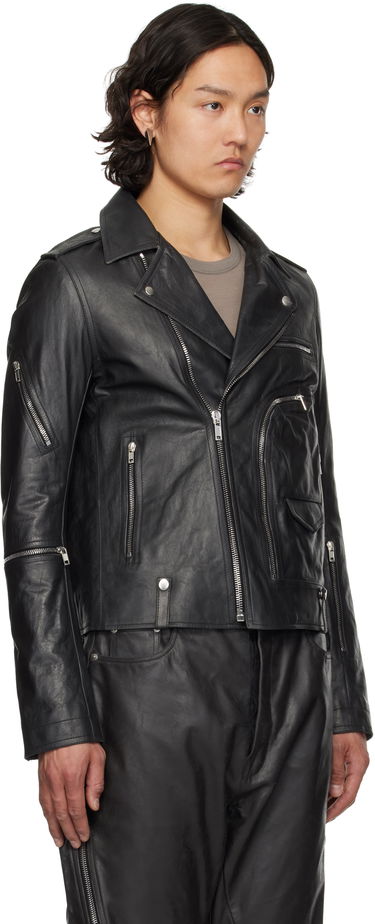 Jakna Rick Owens Rick Owens Hollywood Bauhaus Stooges Leather Jacket Črna | RU01E5765 LTP, 1