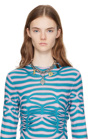 Ogrlica Chopova Lowena Chopova Lowena Triple Curl Charm Necklace Kovinski | 6587, 1