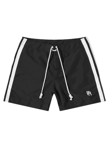Kopalke Palm Angels Monogrammed Swim Short Črna | PMFA009S22FAB0011001