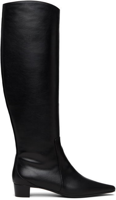 Superge in čevlji BY FAR BY FAR Pascal Nappa Leather Tall Boots Črna | 23FWPASDBLNAP, 0