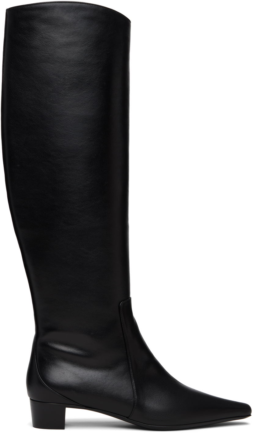 Superge in čevlji BY FAR BY FAR Pascal Nappa Leather Tall Boots Črna | 23FWPASDBLNAP