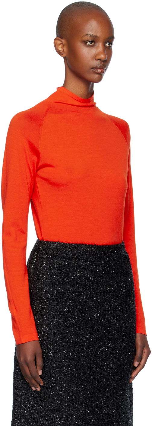 Pleteni pulover The Row The Row Honna Turtleneck Top Rdeča | 8295-Y590, 1