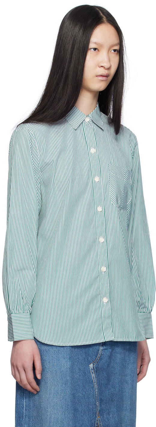 Srajce rag & bone Rag & Bone Maxine Striped Shirt Zelena | WAW23SA041ZE41, 1