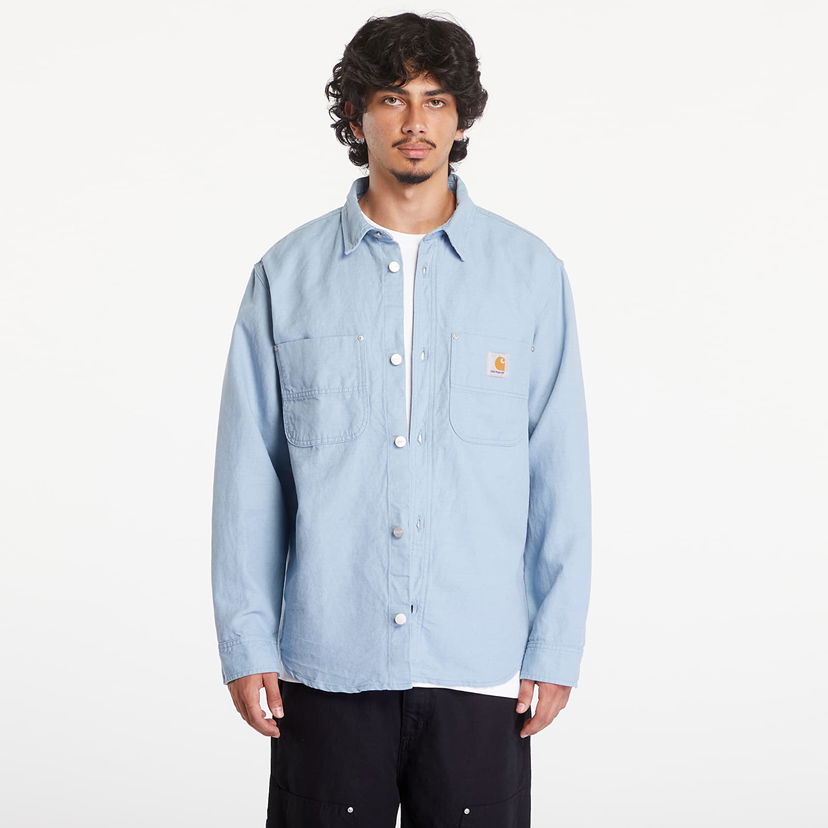 Jakna Carhartt WIP Walter Shirt Jacket UNISEX Misty Sky Rinsed Modra | I033578.0W902