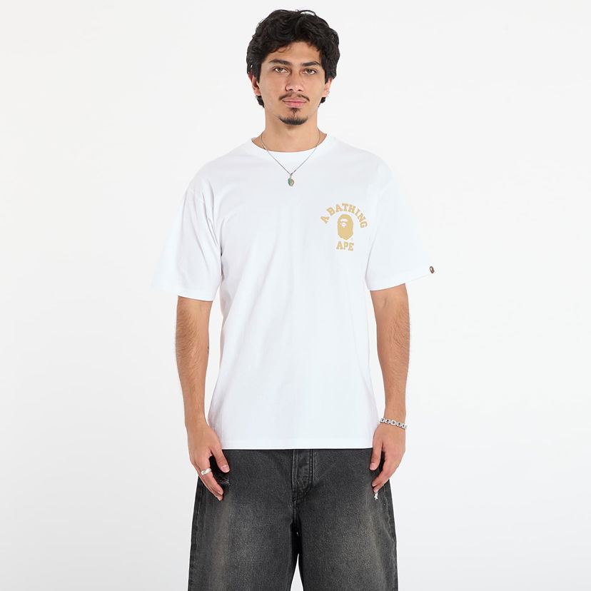 Majica BAPE 1St Camo College Ats T-Shirt Bela | 001TEL801014MWHD