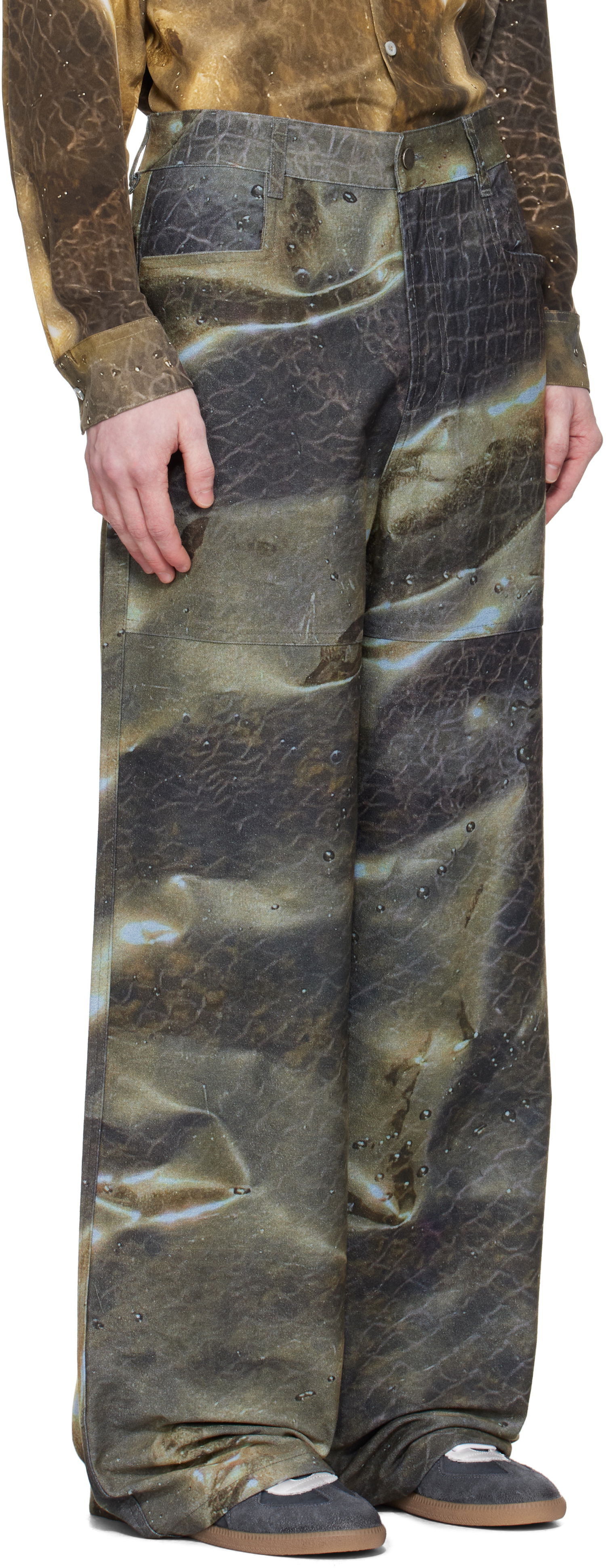 Kavbojke Serapis Serapis Golden Hour Printed Jeans Rjava | SS25_DE_1W, 1