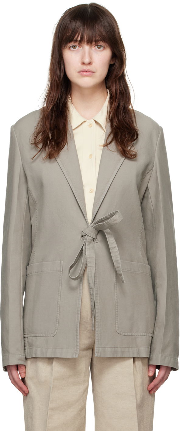 Jakna TOTEME Tie-Front Blazer Zelena | 243-WRZ0042-FB0189
