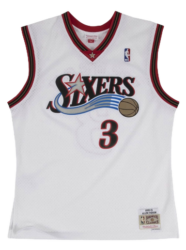 Dres Mitchell & Ness NBA Swingman Jersey Philadelphia 76ers Allen Iverson Bela | SMJYGS18200-P76WHIT00AIV