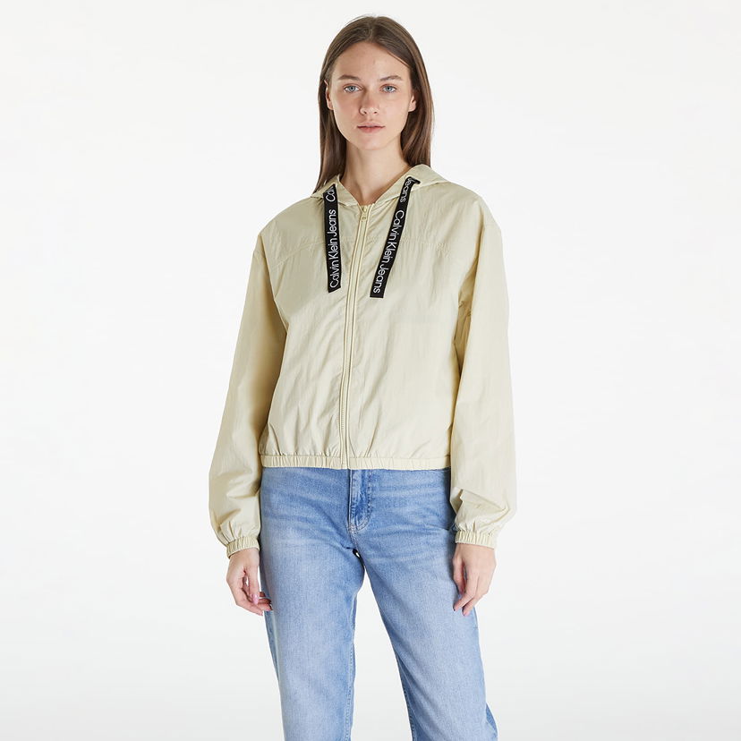 Vetrovka CALVIN KLEIN Jeans Logo Drawstring Windbreaker Green Haze Zelena | J20J223353 LFU