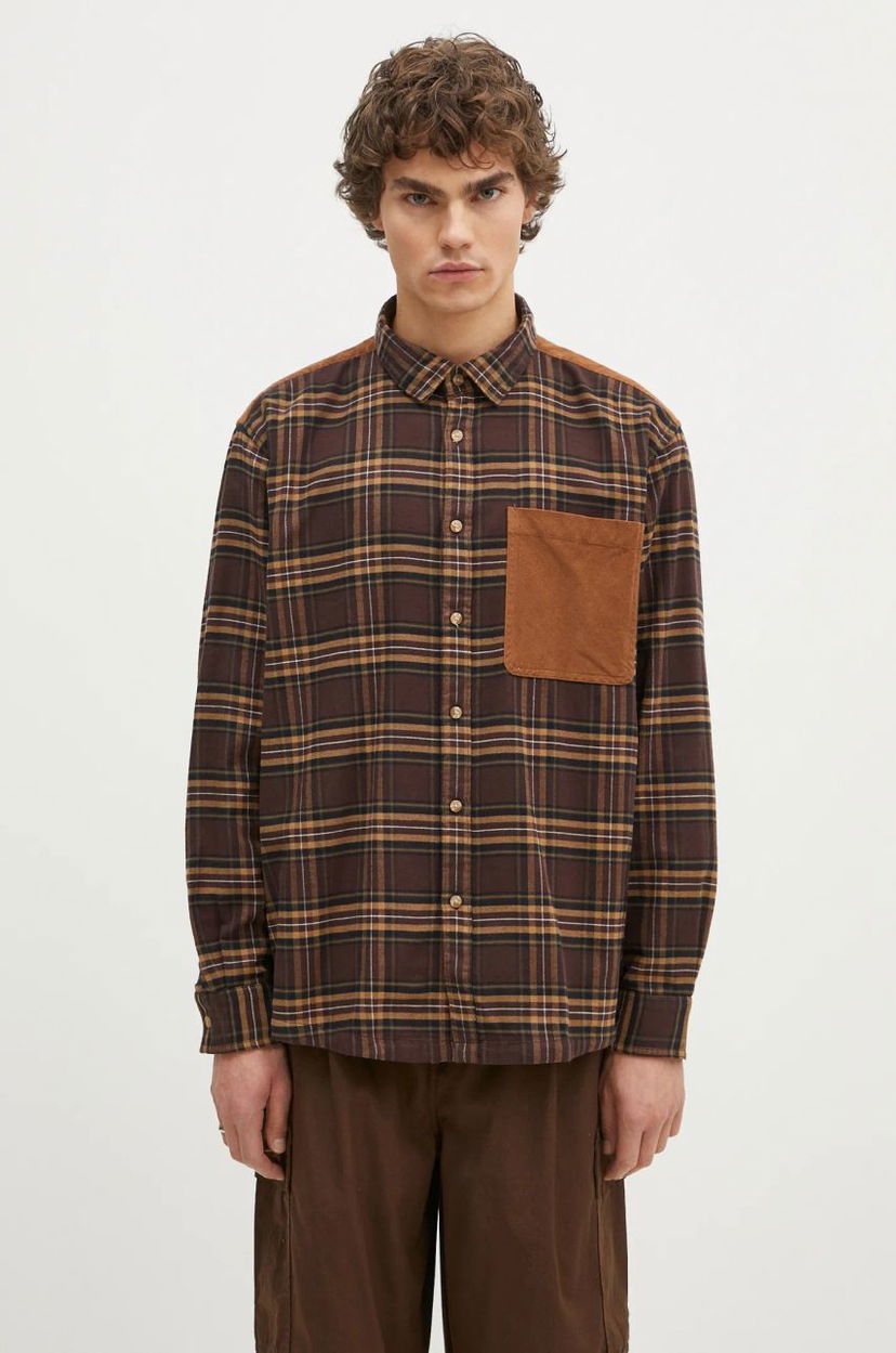 Srajce Barbour Barbour Wolfwood OS Checked Shirt, Regular Fit Rjava | MSH5508