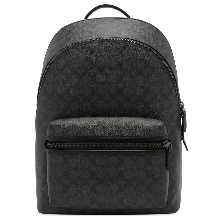 Nahrbtnik Coach Signature Leather Charter Backpack Črna | CP159-CHR