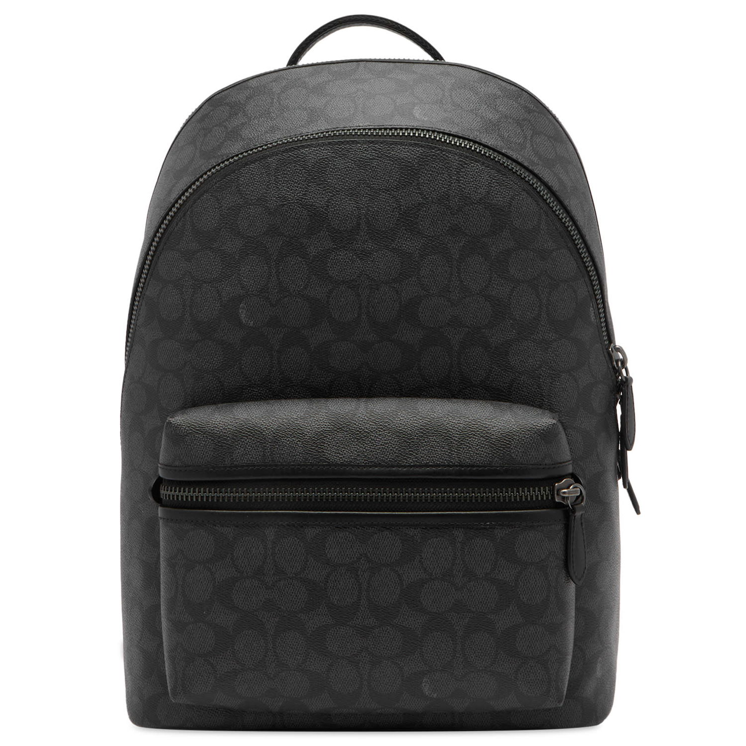 Nahrbtnik Coach Signature Leather Charter Backpack Črna | CP159-CHR, 0