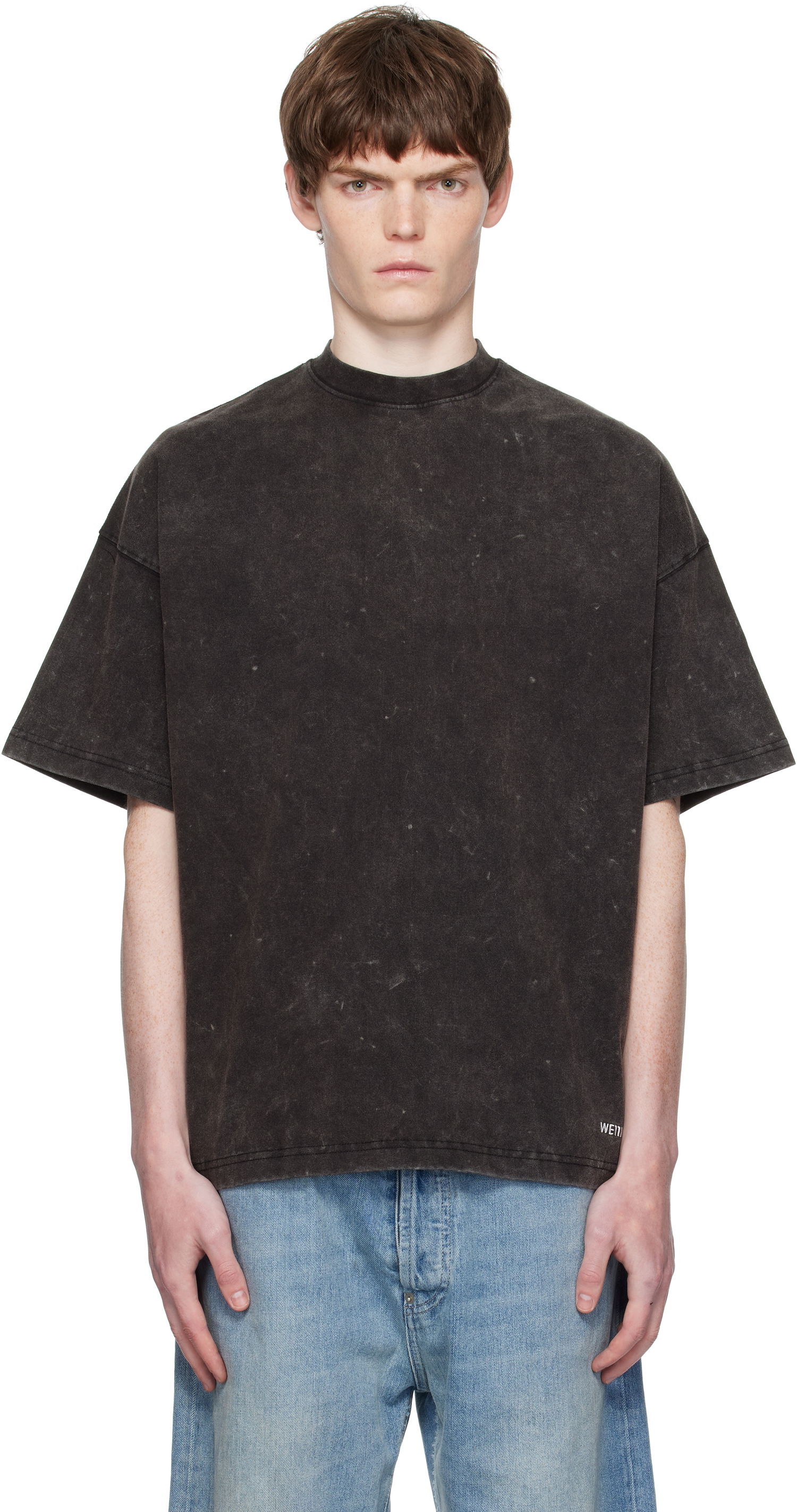 Majica We11done We11done Oversized Dyed T-Shirt Črna | WD-TT2-25-728-M-CH, 0