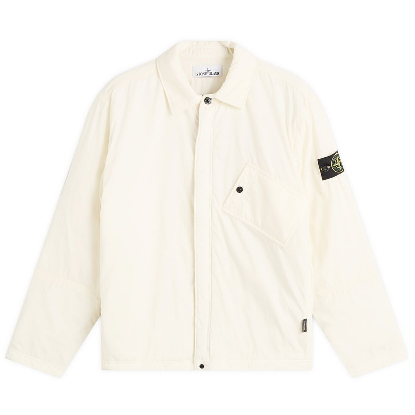 Srajce Stone Island Stone Island Ripstop Cordura Zip Overshirt, Size Large Bela | K2S151200007-V0093