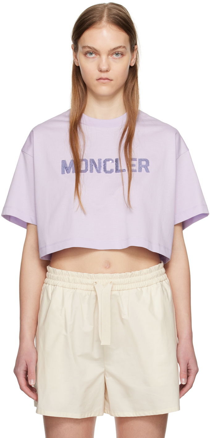 Majica Moncler Purple Sequinned T-Shirt Lila | J10938C0003189AJU