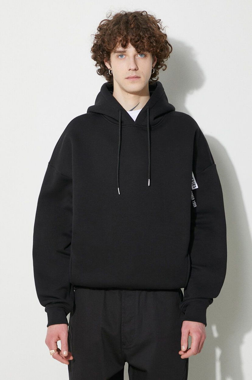Pulover Alpha Industries Logo Hoody With Print Črna | 146340.