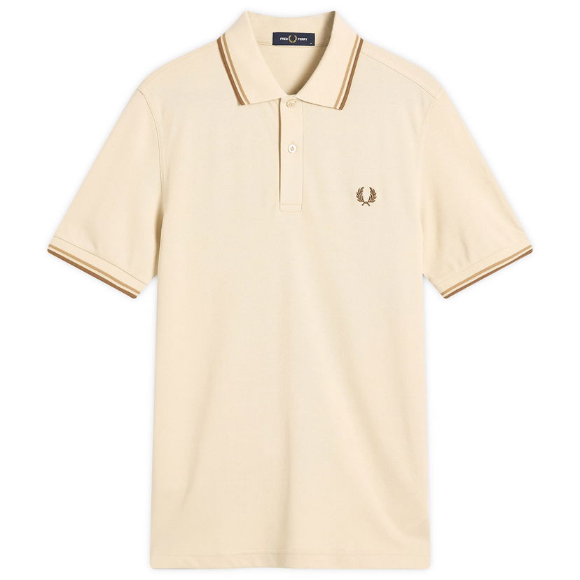 Polo majica Fred Perry Fred Perry Twin Tipped Polo Shirt, Size Large Bež | M3600-Z53