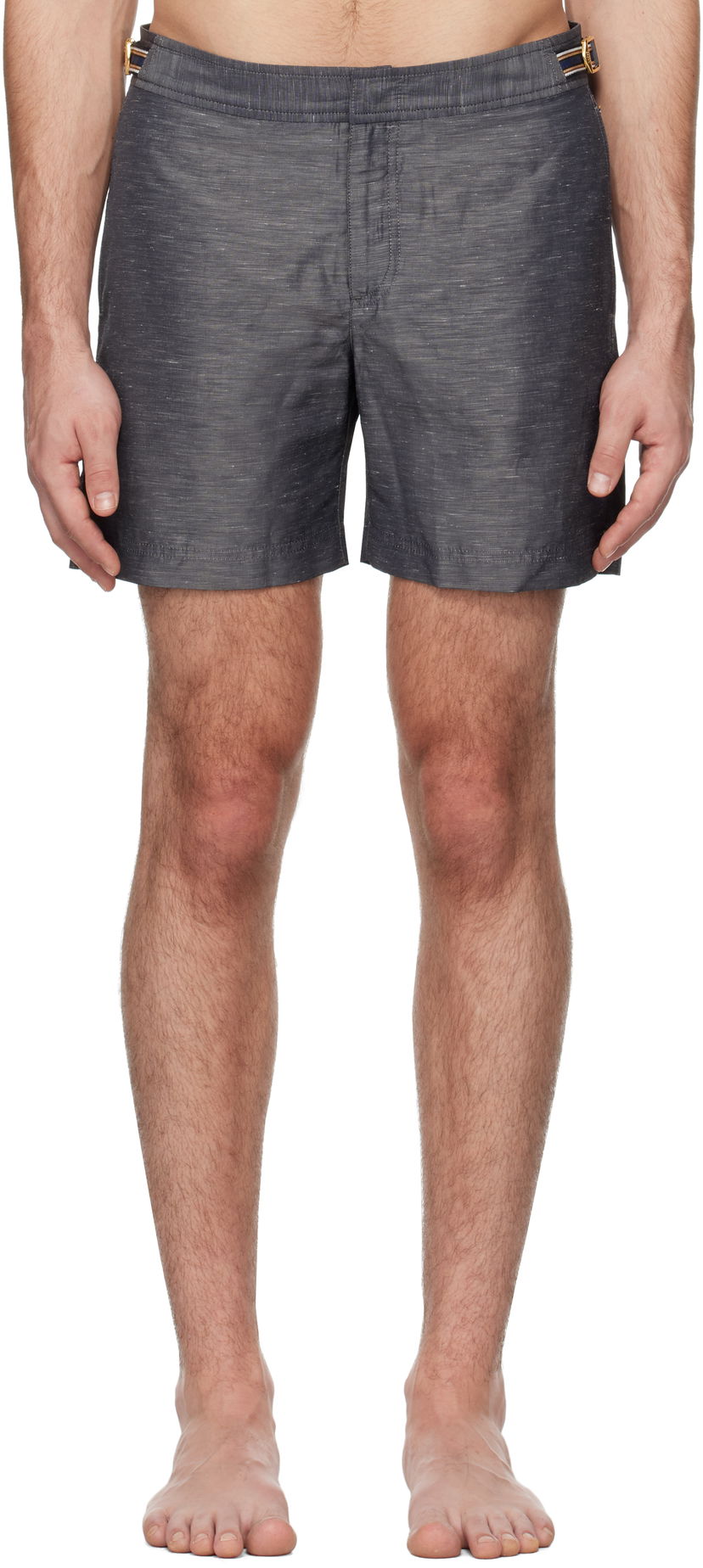 Kopalke Orlebar Brown Bulldog Linen Swim Shorts Siva | 280030