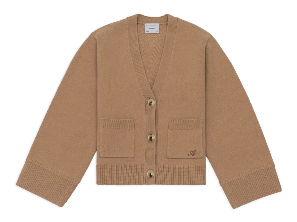 Pleteni pulover AXEL ARIGATO Memory Relaxed Cardigan Rjava | A0443002, 0