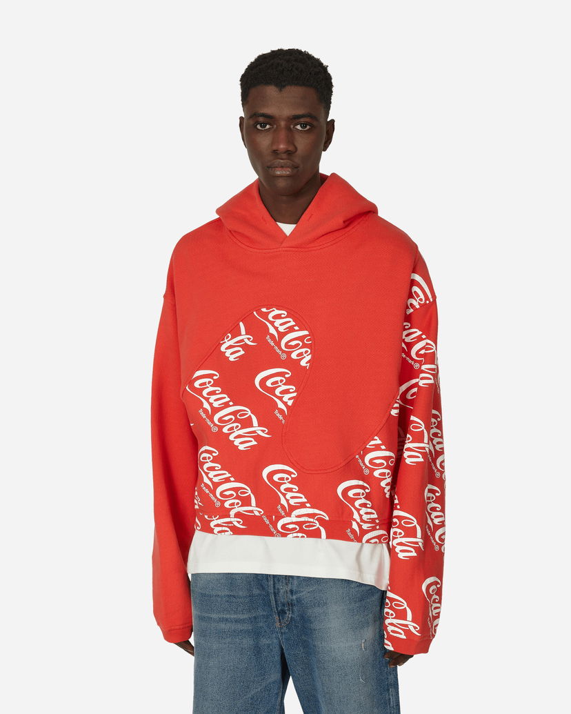 Pulover ERL Swirl Hooded Sweatshirt Rdeča | ERL08T024 1